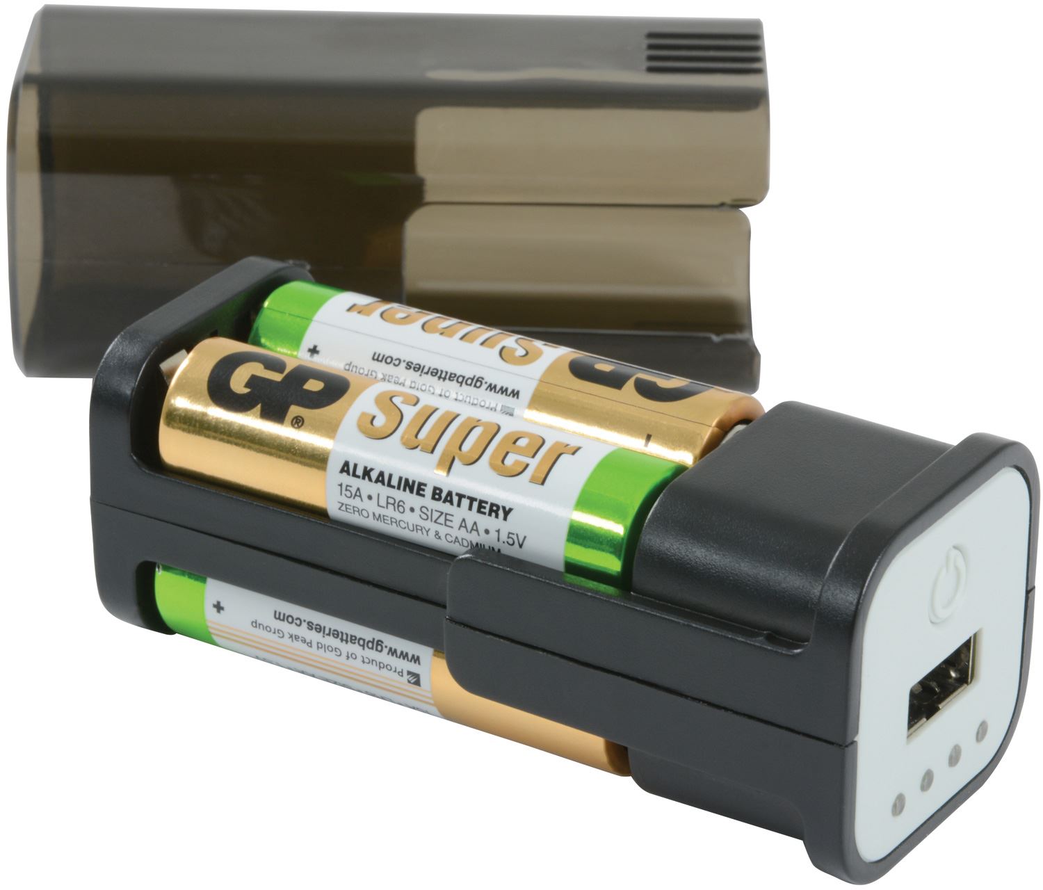 Mercury Emergency AA Battery Powered USB Charger for Phone, Tablet etc