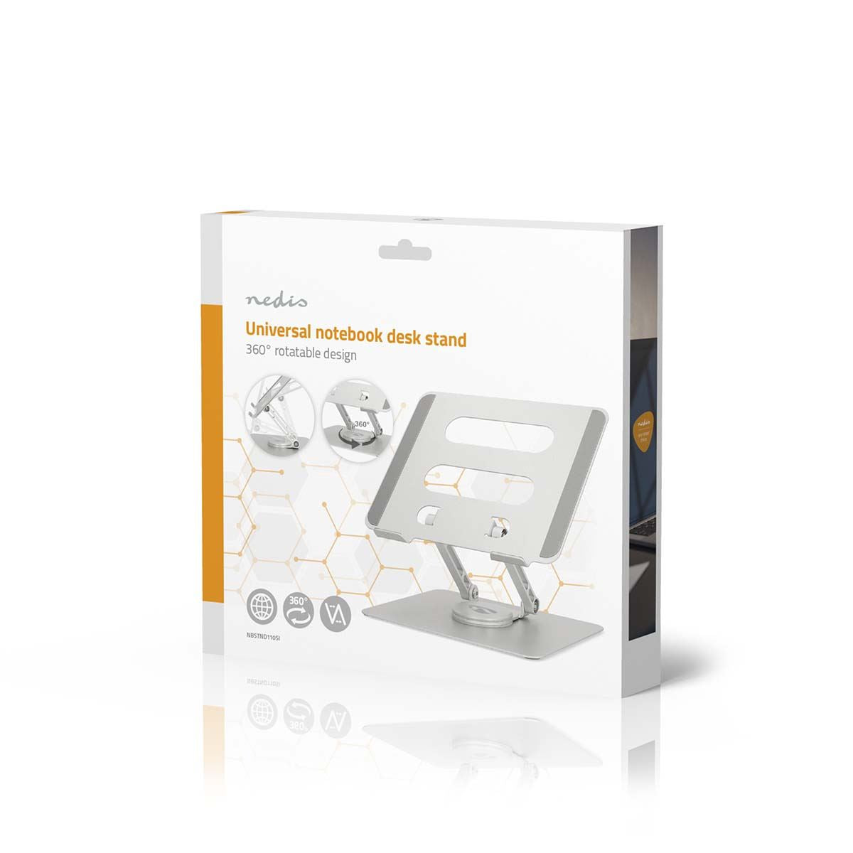 Nedis Notebook Stand | 17 " | Foldable | Rotatable 360 degrees