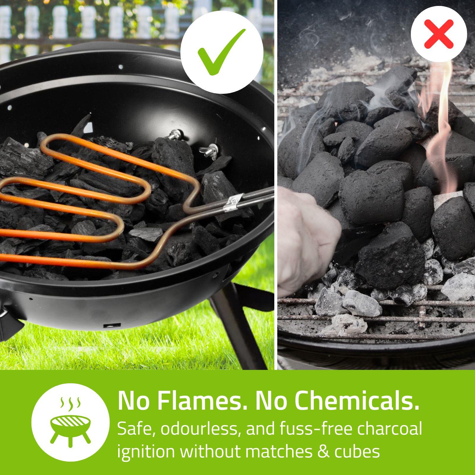 Electric BBQ Charcoal Starter Coal 800W Barbeque Smoker Pit Grill Fire Igniter