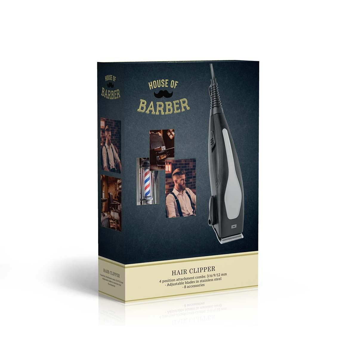 MELISSA Hair Clipper, Gifts for Him, Clippers, Clipper Kit for Men, Rinseable Blades, Home Hair Cutting, Clippers with Guide Combs