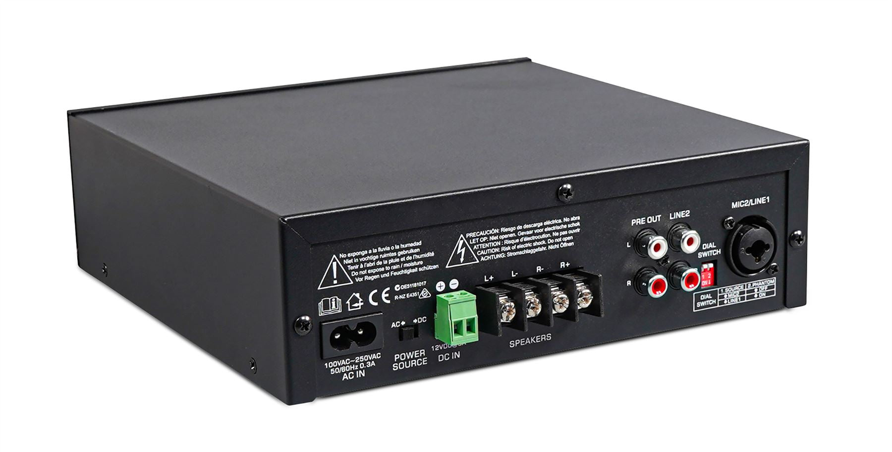 Mixer-Amplifier with USB SD Media Playback AUX and Bluetooth 30w