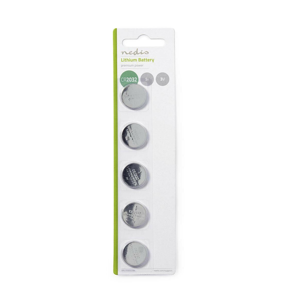 Nedis CR2032 Lithium Button Cell Battery | 3 V DC | 5-Pack