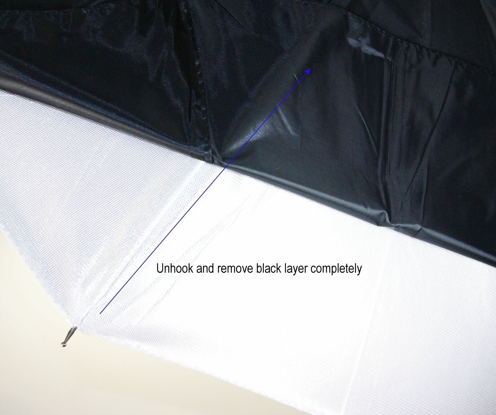 Ex-Pro 36" 91cm Black/White [& Silver]  Photographic Studio Collapsible Umbrella Revesable / Removable