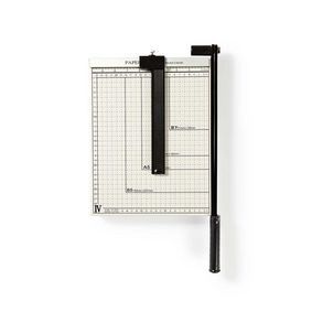 Nedis Paper Cutting Guillotine Machine ideal for Office, Crafting, Photo's etc Max. cutting size: 210 x 297 mm| Metal | Black / White
