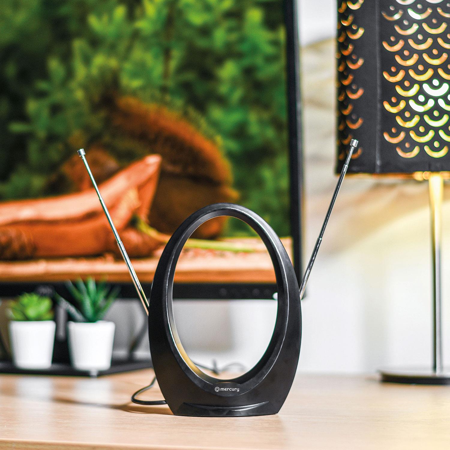 Mercury Loop Type Indoor HDTV Aerial with 2 Antenna UHF & VHF reception