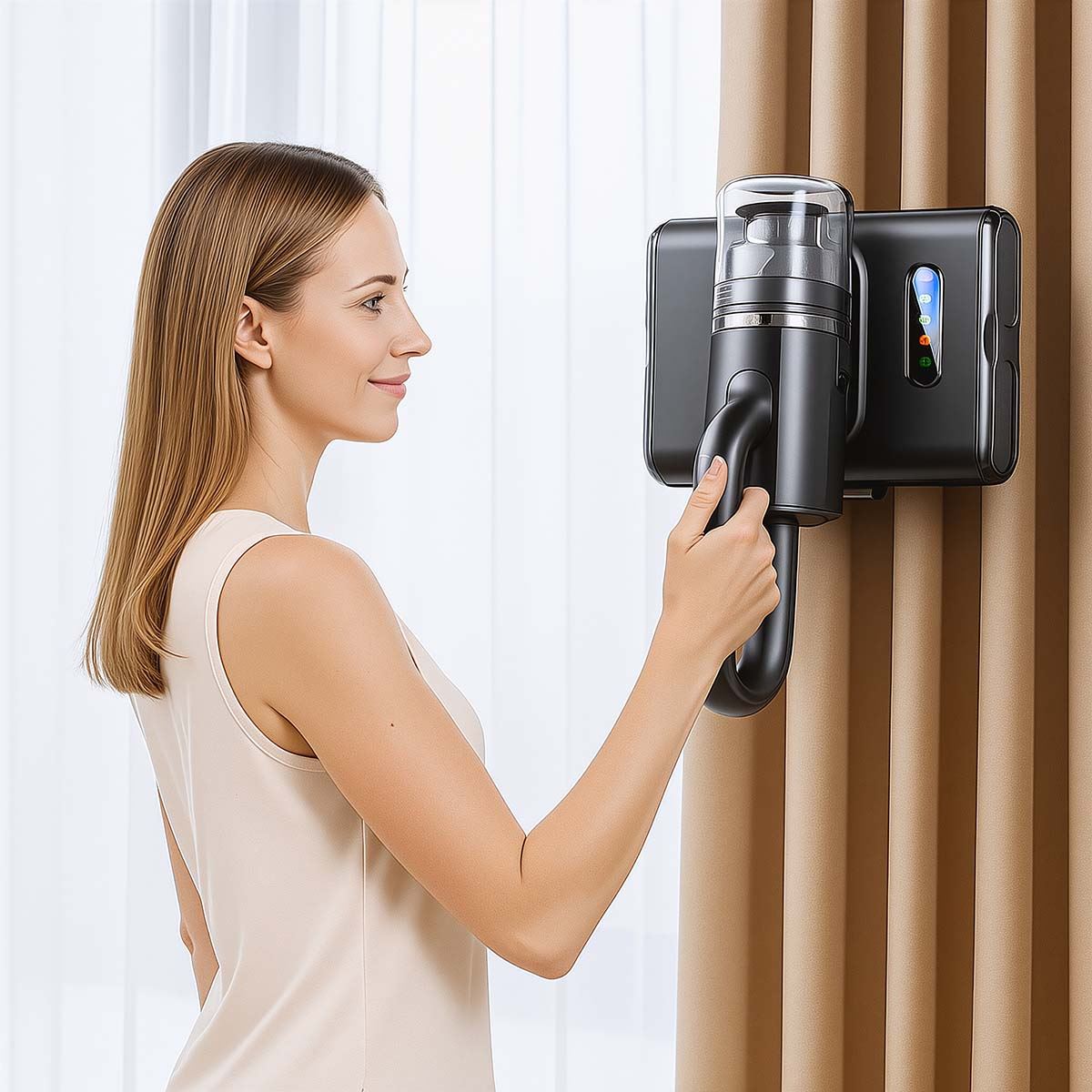 Nedis 5-in-1 Corded Handheld UV Mattress Vacuum Dual Rolling Brush Cleaner 500W  Hepa, Mite remover, Ultrasonic and UV sterillization