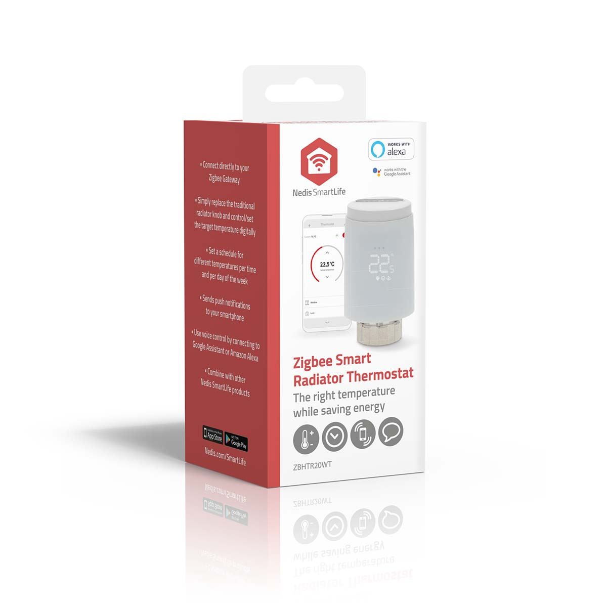 Nedis SmartLife Radiator Control | Zigbee 3.0 | Battery Powered | LED | Android™ / IOS