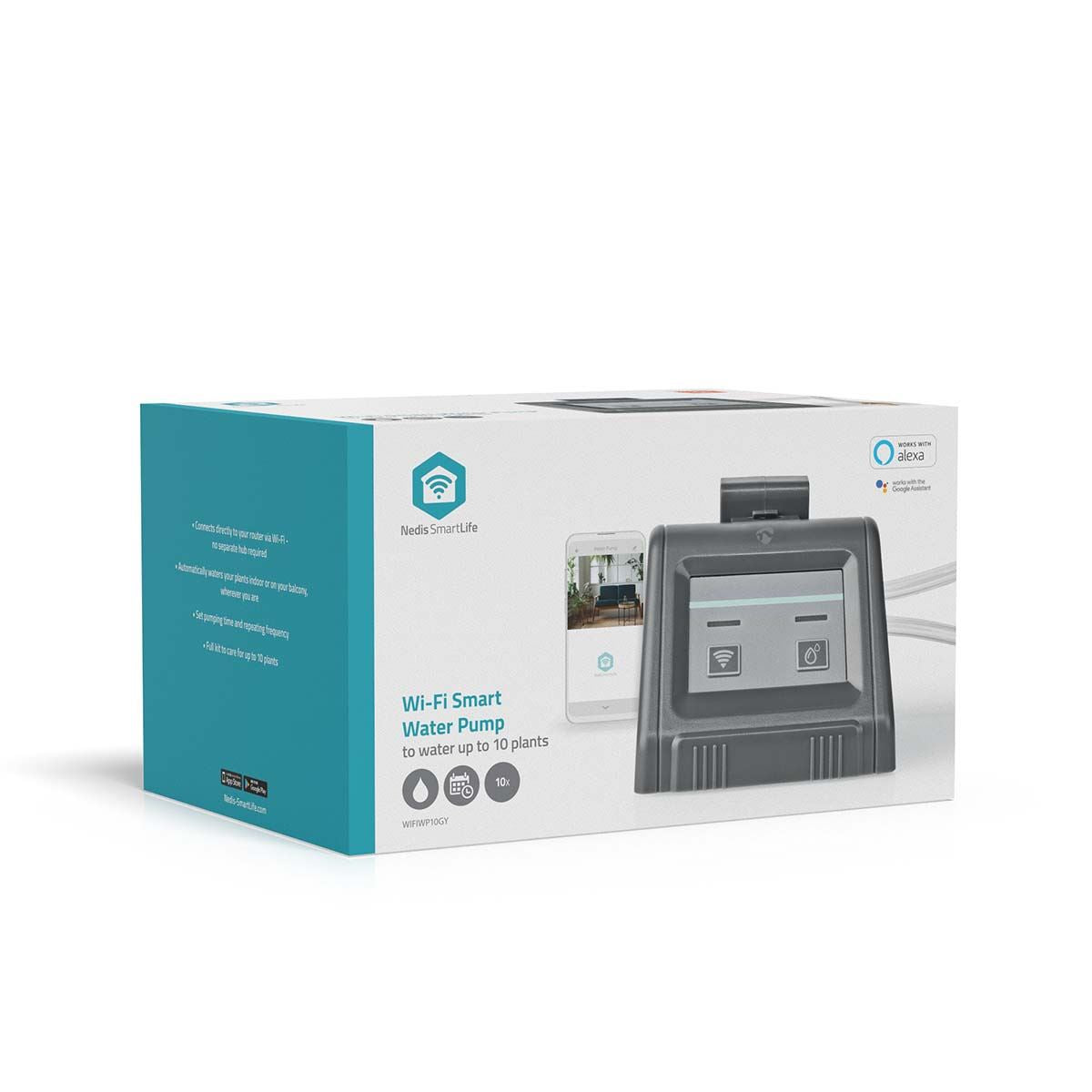 Nedis SmartLife Water Pump | Wi-Fi | Battery Powered / USB Powered | IPX3 | Maximum water pressure: 0.3 Bar | Android™ / IOS