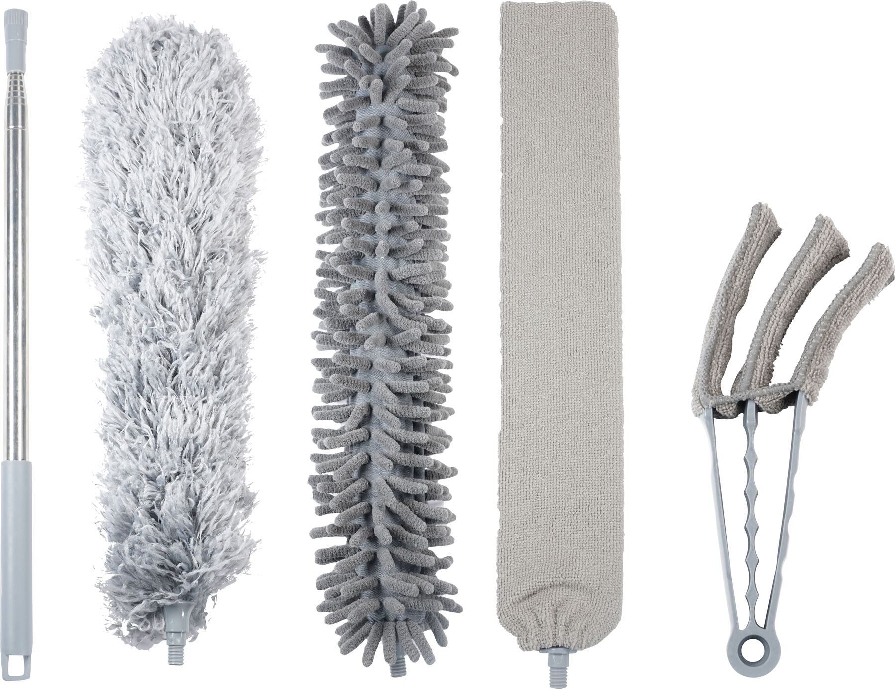 St Helens 5 piece Professional Duster Kit With Long Heads Extendable Telescopic Pole for Walls, Ceiling Fan, Radiators, Shelves, a...