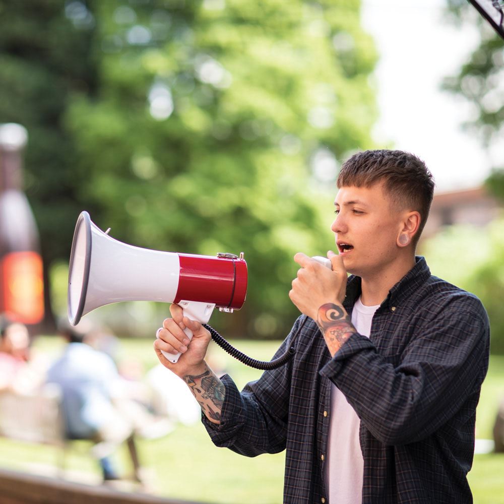 Adastra 30W Megaphone with Siren and Detachable Microphone