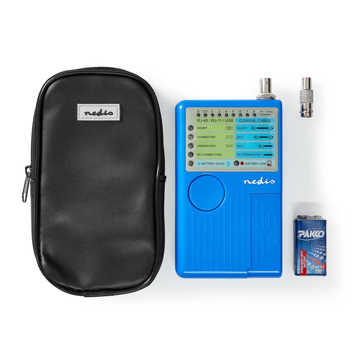 Nedis LAN measuring instrument | Wired | 180 m | LED indicator | Battery Powered