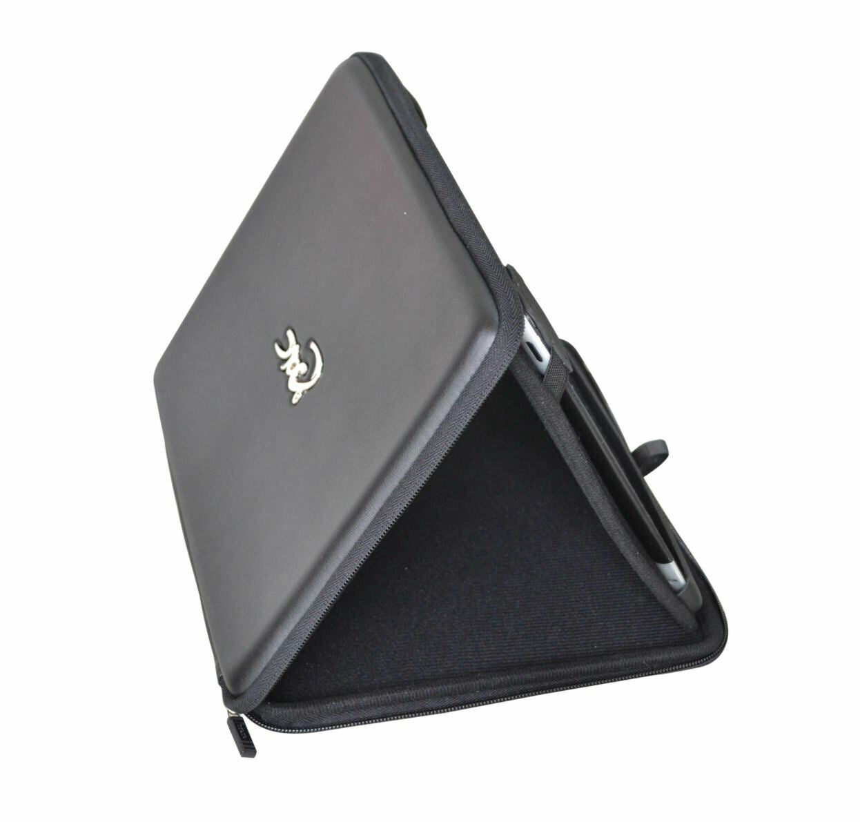 Croco Tough iPad 1 / 2 Case with Stand, Protective EVA Sleeve with Zipper, Built-in Holder & Storage Pockets, Durable Travel Case