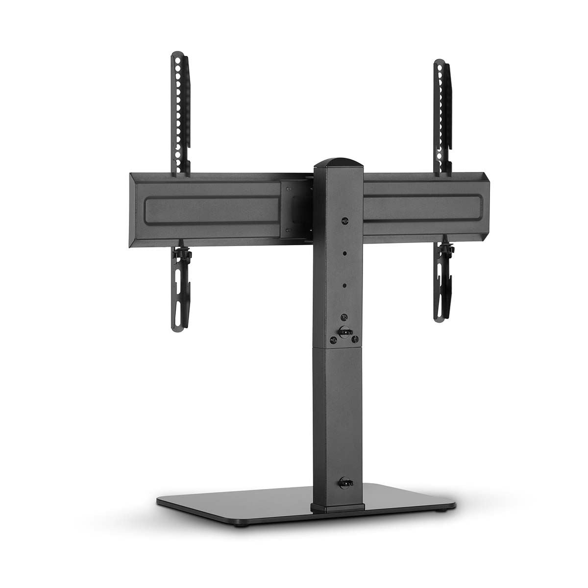 Nedis Fixed TV Desk Stand | 37 - 70 " | Maximum supported screen weight: 40 kg | Adjustable pre-fixed heights | Steel / Tempered Glass | Black