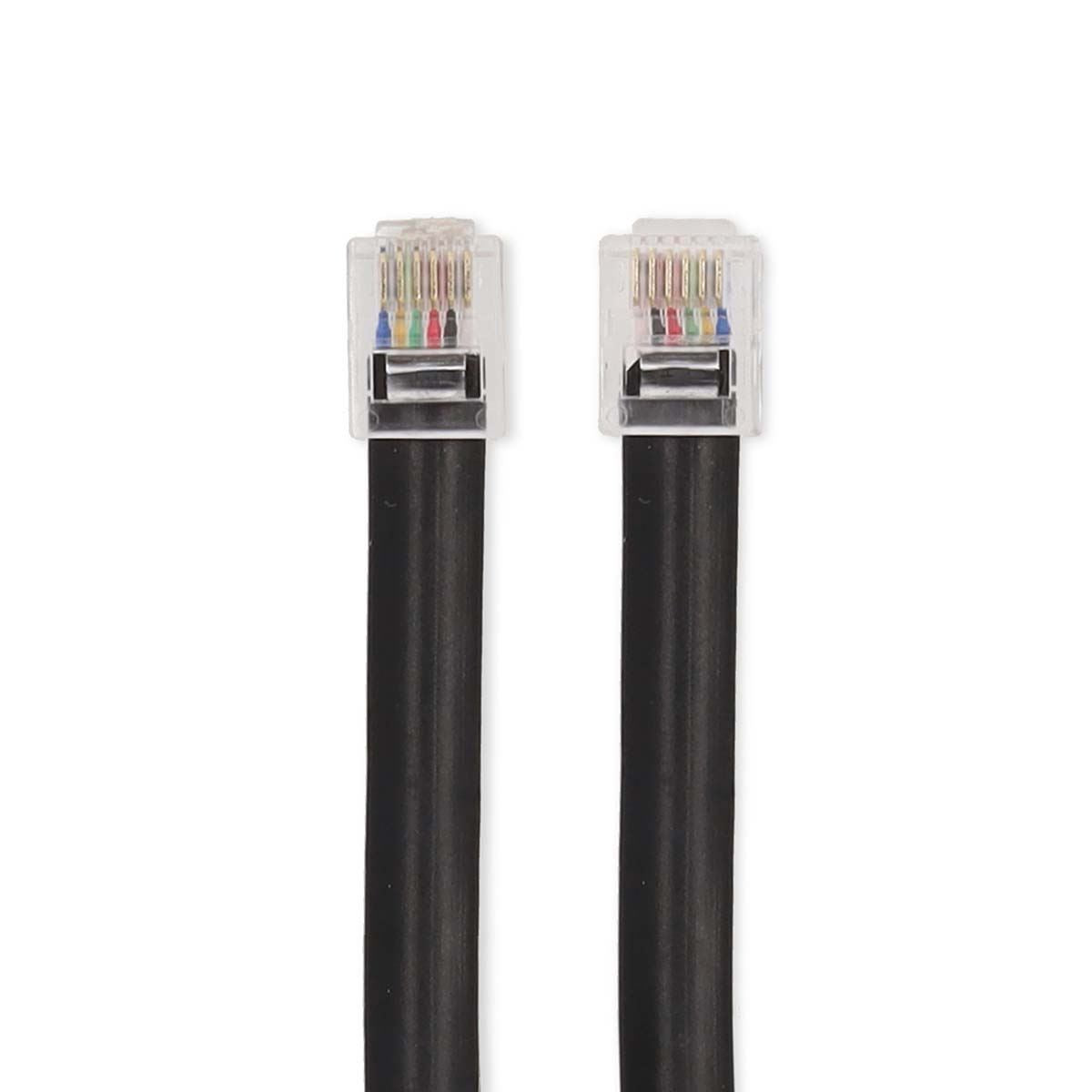 Nedis Telecom Cable | RJ12 Male | RJ12 Male | 1.00 m | Cable design: Flat | Cable type: RJ12 | Black | Label