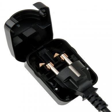 Euro Plug Converter 2 Pin Schuko SCP Plug Grounded to Fused 3 Pin UK Mains 5A Black