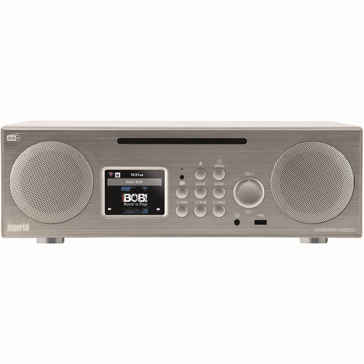 Imperial DABMAN i450 CD Multifunctional Stereo Radio DAB+ / FM / Internet / Bluetooth White-Silver
