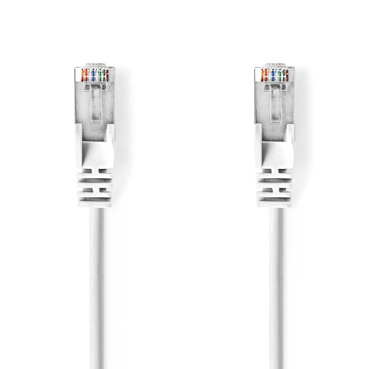 Nedis CAT5e Network Cable | SF/UTP | RJ45 Male | RJ45 Male | 0.50 m | Round | PVC | White | Envelope