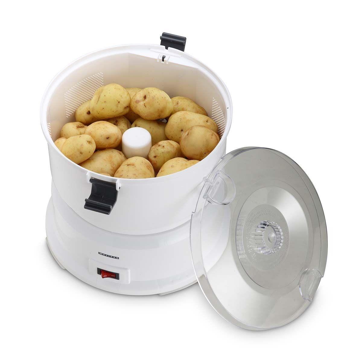 MELISSA 85W Electric Potato Peeler Machine 1KG Potato Rumbler Electric with Container for Peeling Potatoes