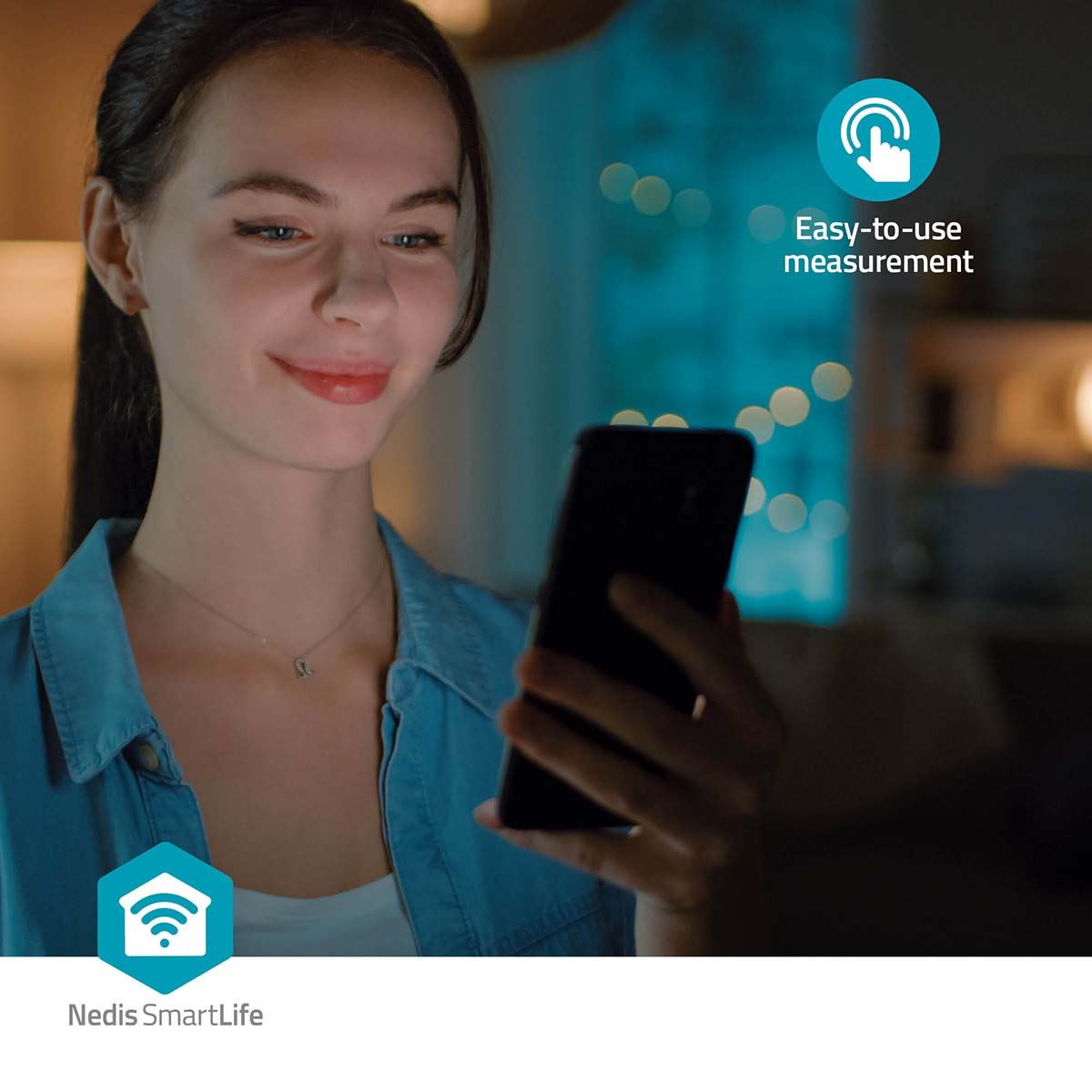 Nedis Smartlife Pulse Oximeter, Measures SpO2, PR & PI, OLED Display, Bluetooth, High Precision Sensor, 8-Second Reading, App Connected - White