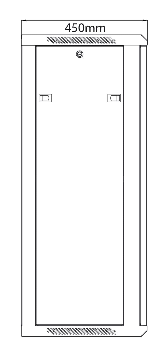 Adastra 19" Rack Cabinet with Glass Door 22U x 450mm Deep