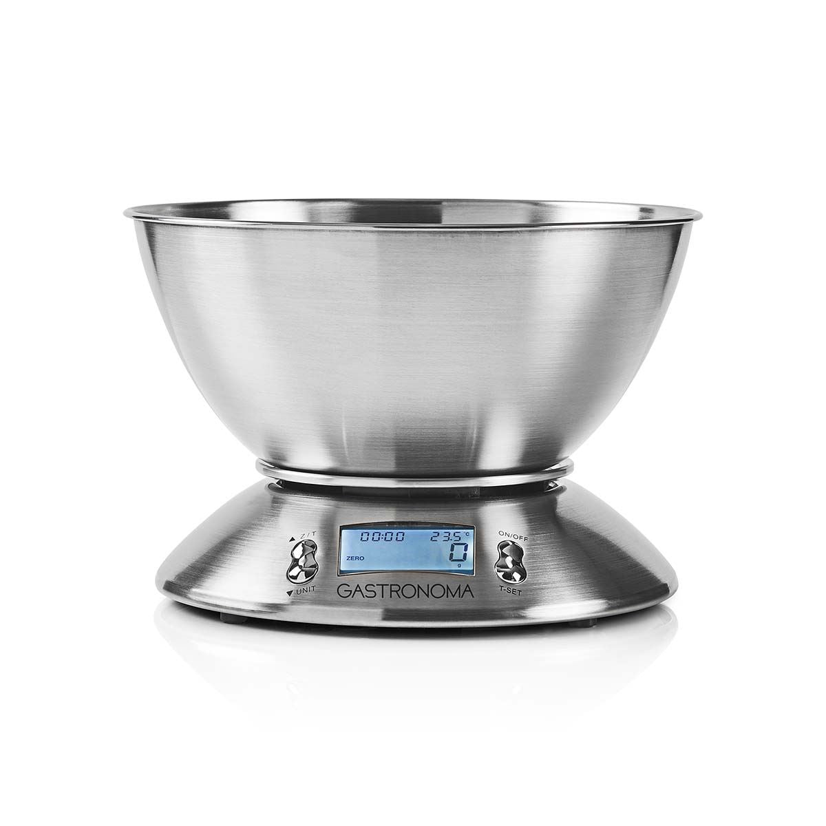 Gastronoma Electronic Kitchen Scales, Digital Kitchen Scale with Detachable Stainless Steel Bowl, LCD Display, Ambient Temperature Sensor, Tare Function, Food Scale for Cooking Baking, 11lb/5kg