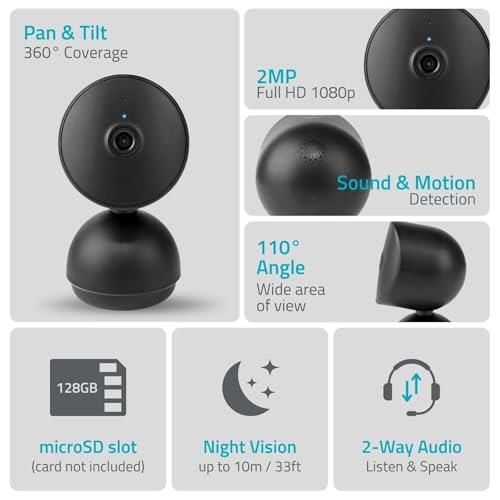 Nedis SmartLife Indoor Camera HD 1080P IP Wireless WIFI  CCTV HD Smart Home Security IR Cam