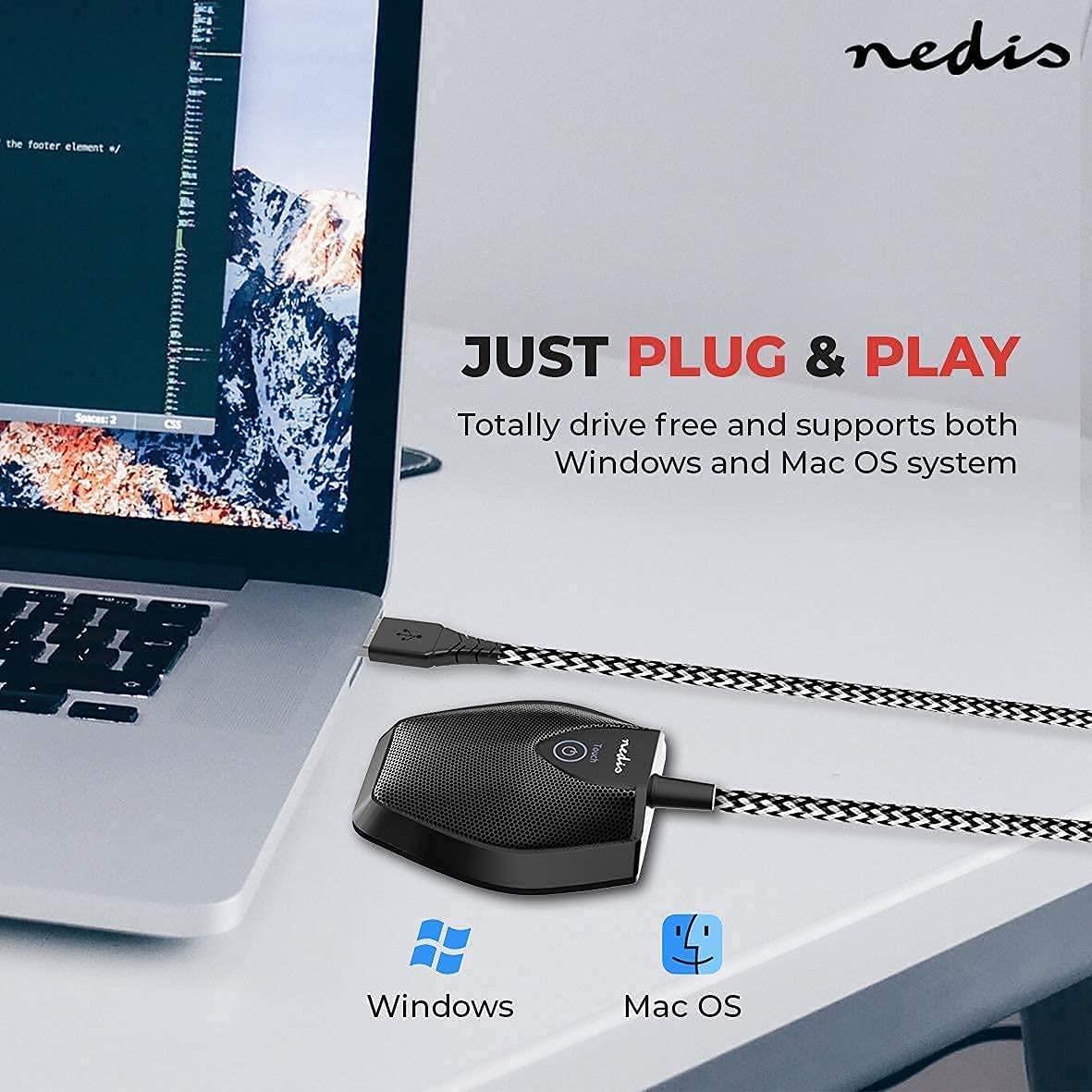 Nedis Microphone | Used for: Desktop / Notebook | Wired | 1x USB