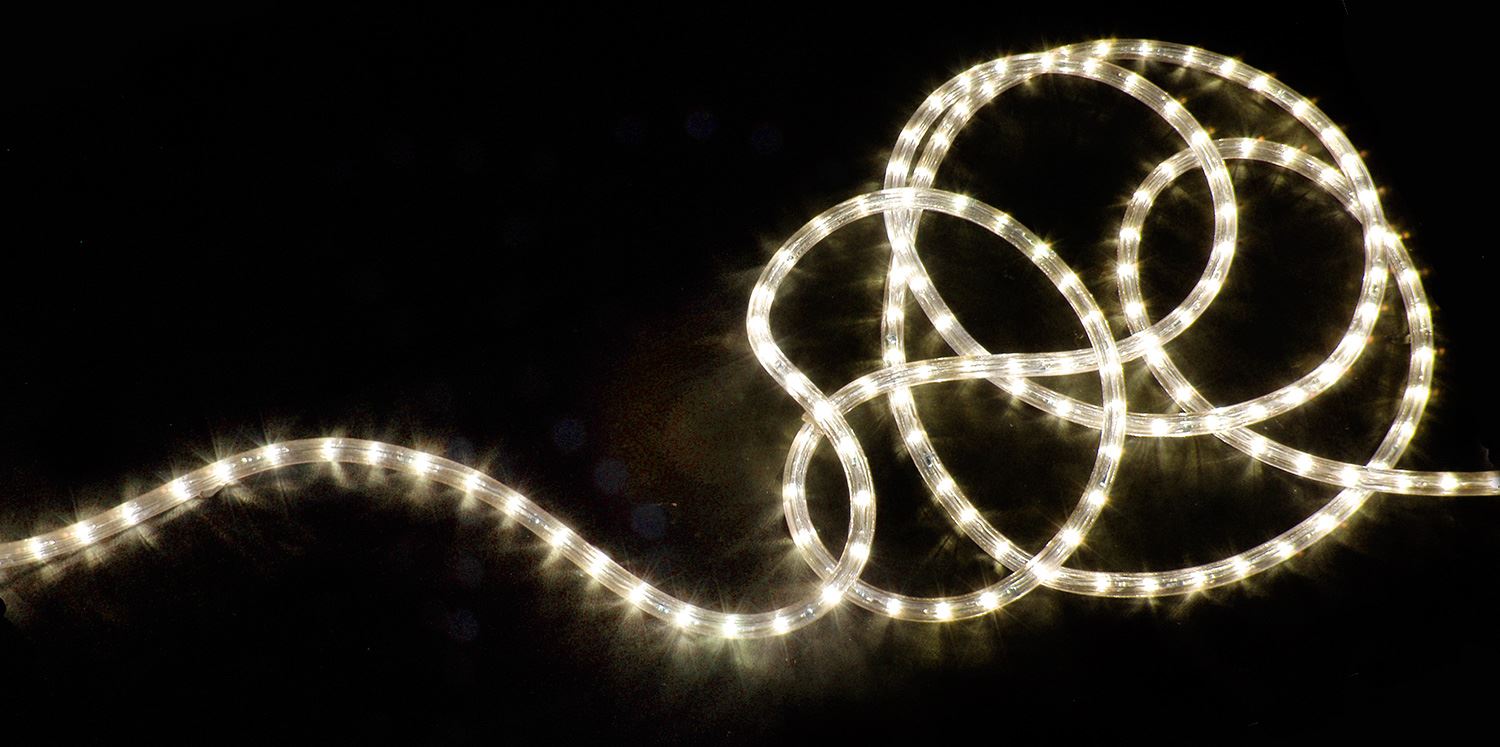 Lyyt 50m LED Super Bright Warm White Rope Light - Reel