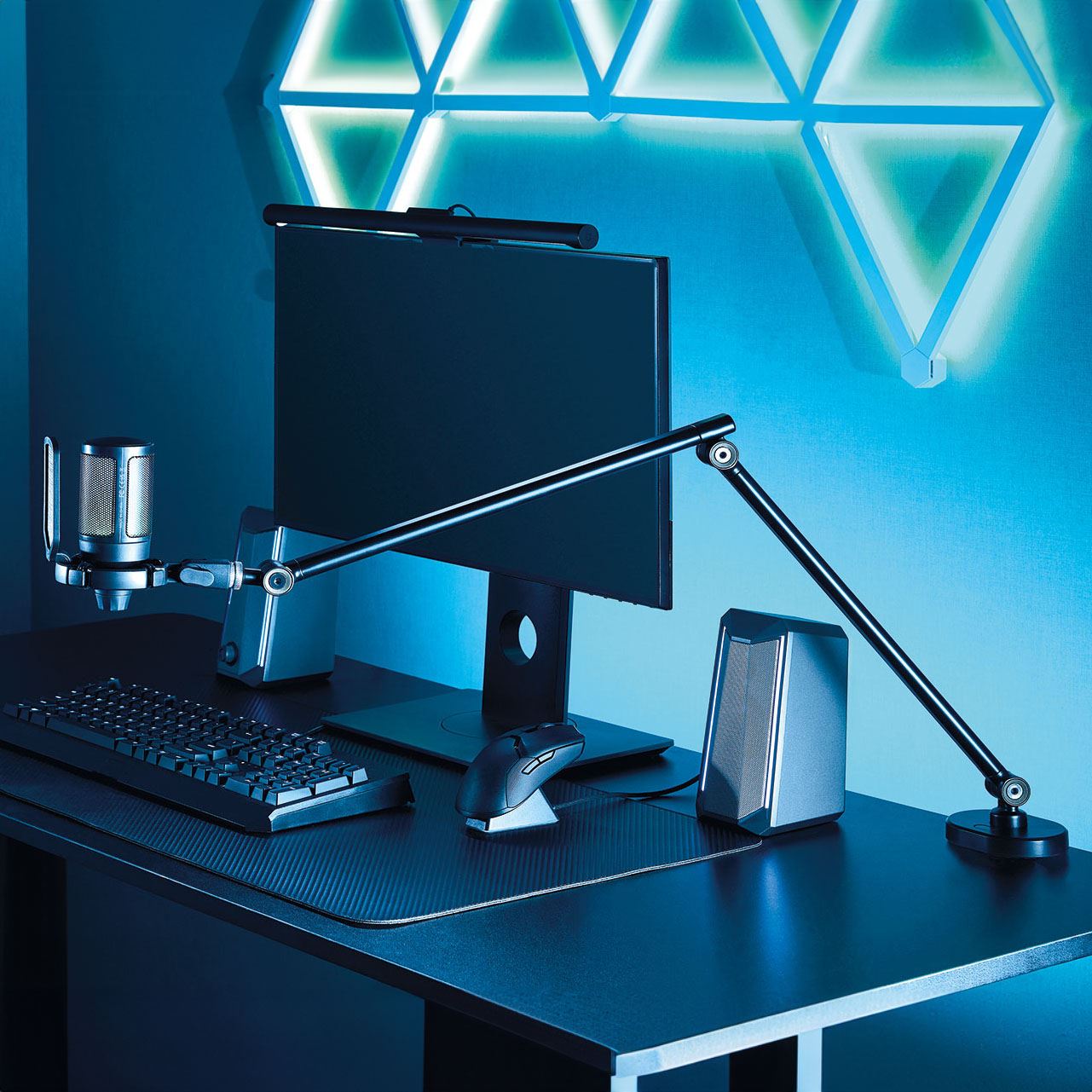 Citronic Pro Desk Scissor Microphone Stand Table Mic Arm Boom Gamer Stream Podcast