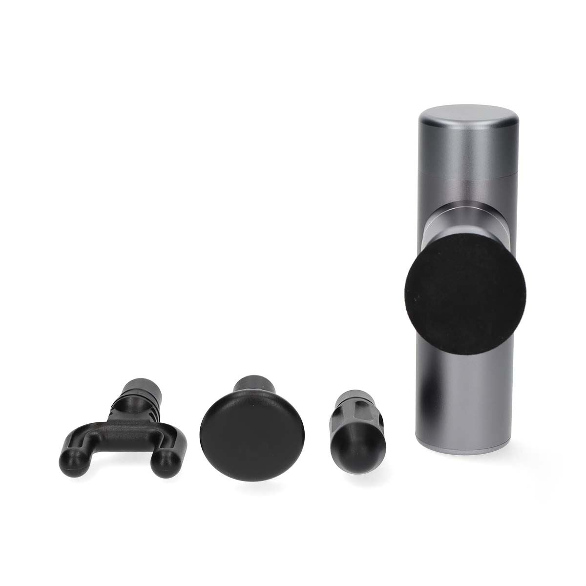 Nedis Smart Bluetooth Mini Ultra Light Sports Massage Gun, 5 Speeds up to 3600 RPM, 4 Attachments, Aluminium Body, Rechargeable - Dark Grey