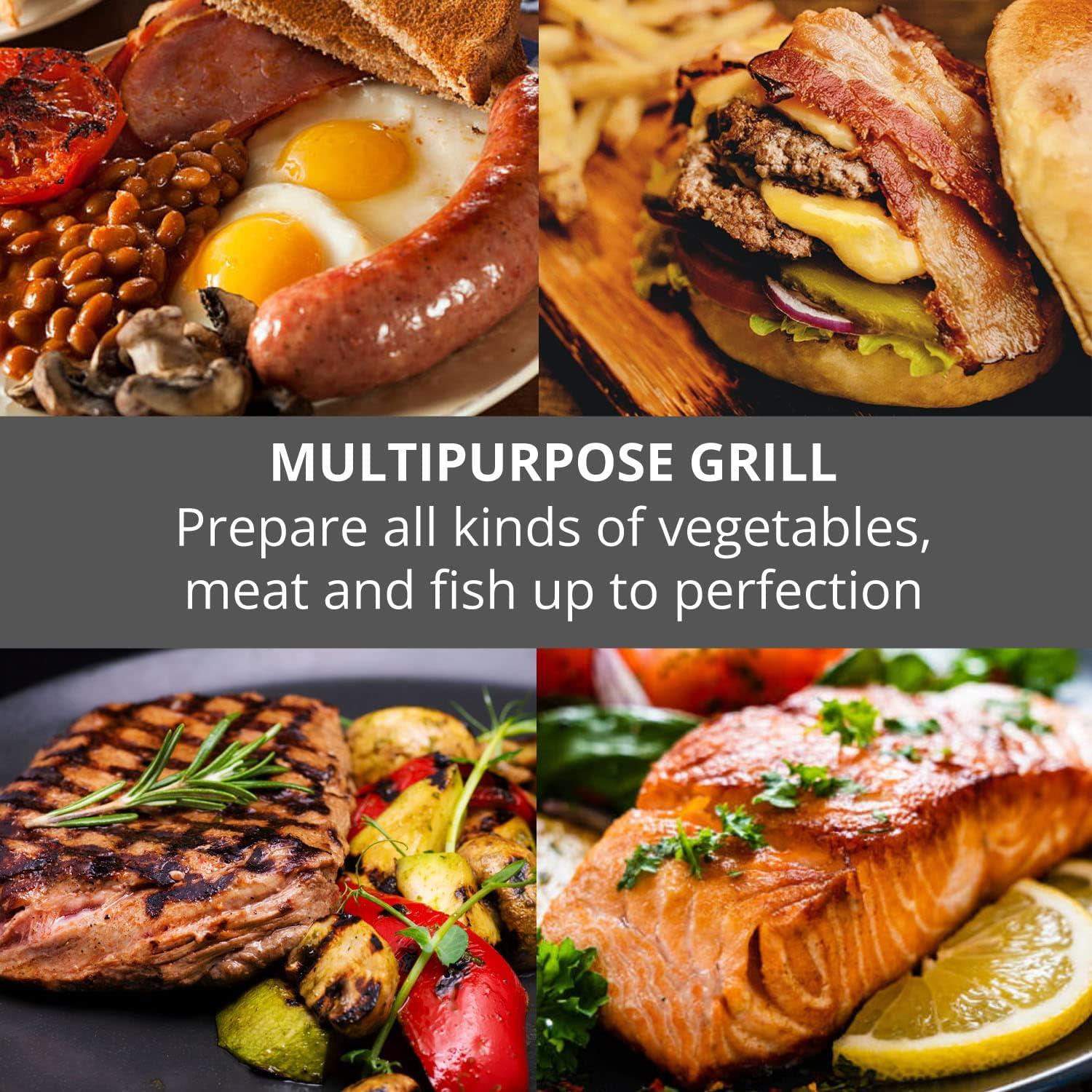 MELISSA Teppanyaki Grill Plate, Large Non-Stick Table Top Griddle with 90cm x 20cm Hot Plate, Adjustable Temperature Control and Drip Tray, 1800W - Black