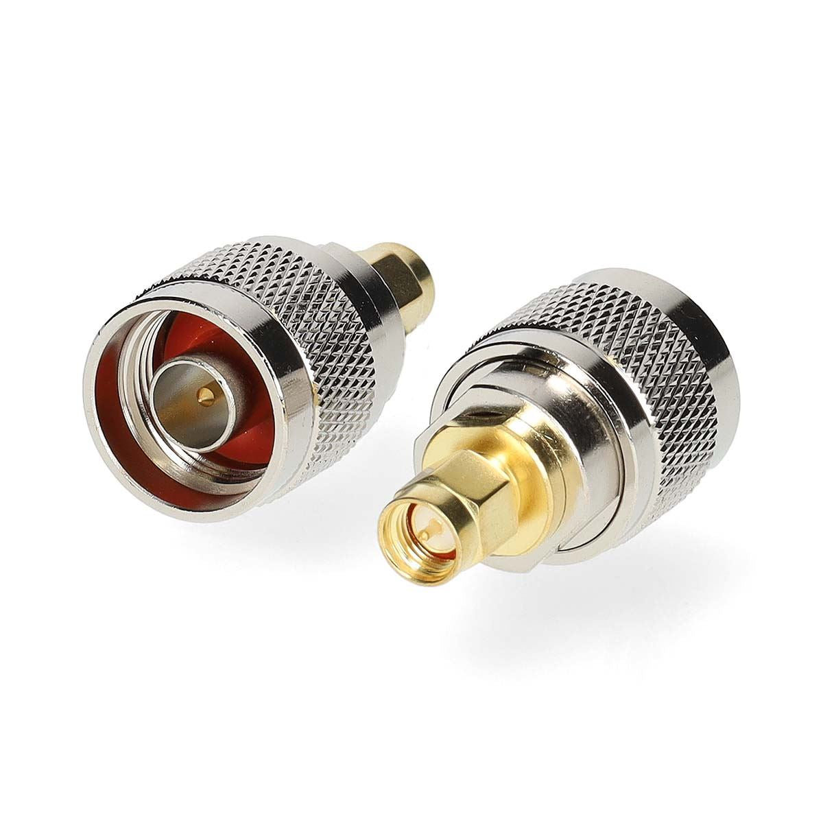 Nedis SMA Adapter | SMA Male | N Male | Gold Plated | 50 Ohm | Straight | Copper | Gold / Silver | 2 pcs | Box