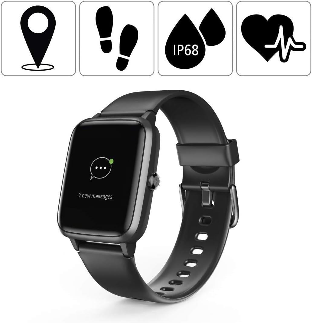 Hama "Fit Watch 5910" Smartwatch, GPS, Waterproof, Heart Rate, Calories, Black