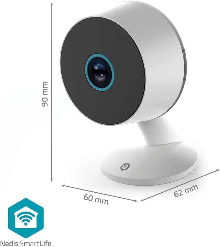 Nedis SmartLife Indoor Camera | 3MP Full HD 1296p | Cloud Storage (optional) / microSD (not included) / Onvif | With motion sensor | Night vision | White