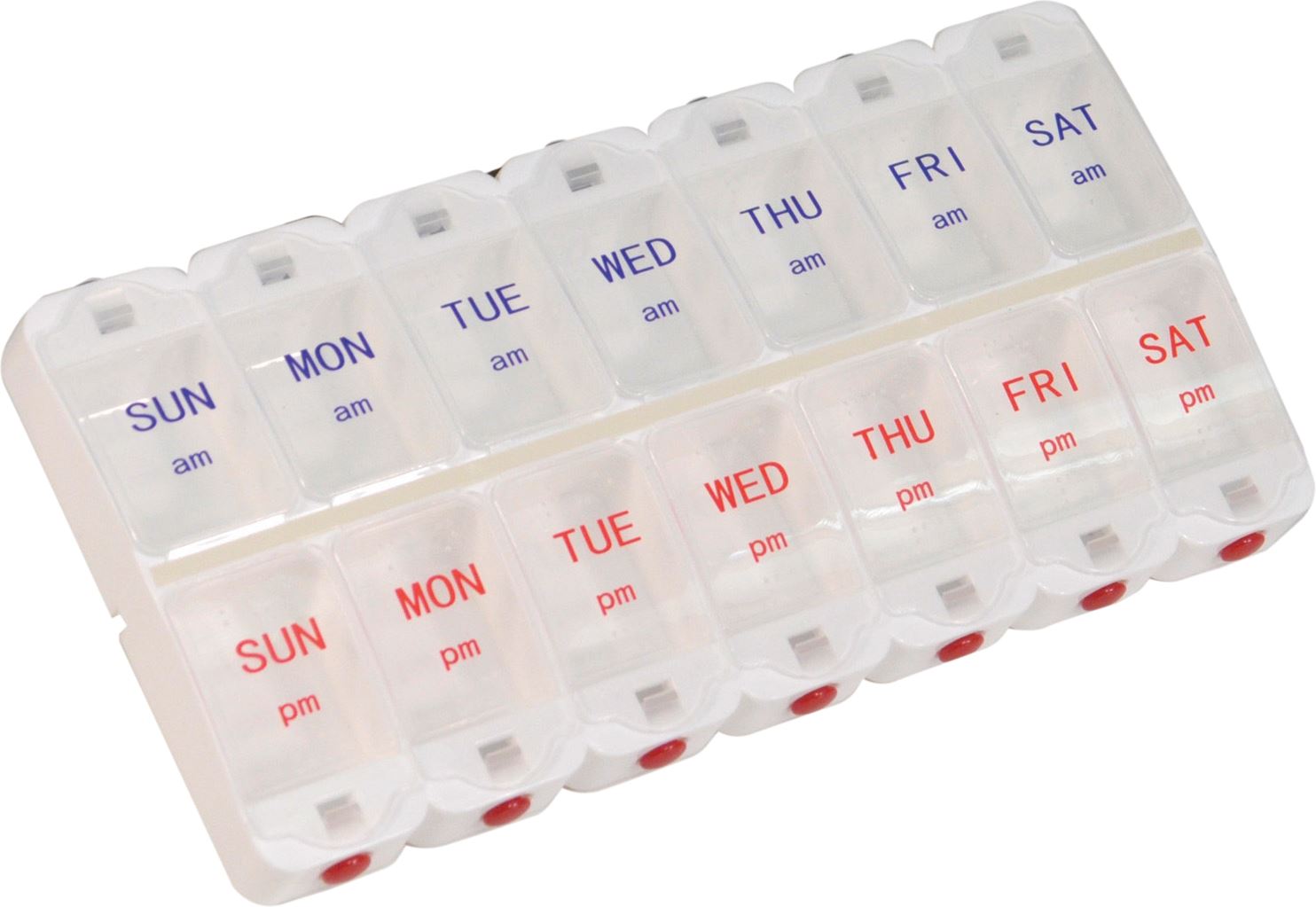 7 Day Pill Dispenser Tablet Box Organiser 2 Clearly Marked Compartments per Day, AM and PM for those who take many Tablets Every Day Easy Medication Management and Organisation Ideal for Travel