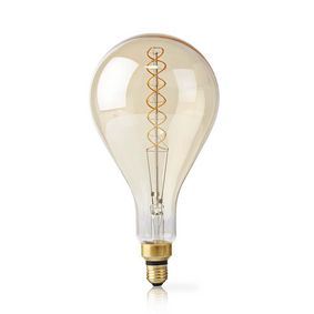 Nedis LED Filament Bulb E27, Dimmable Circular-Shaped Retro Bulb, 280 Lumen, 5W, Warm White 2000K, 330 Degree Beam, Eco-Friendly Glass, 20,000H Lifetime
