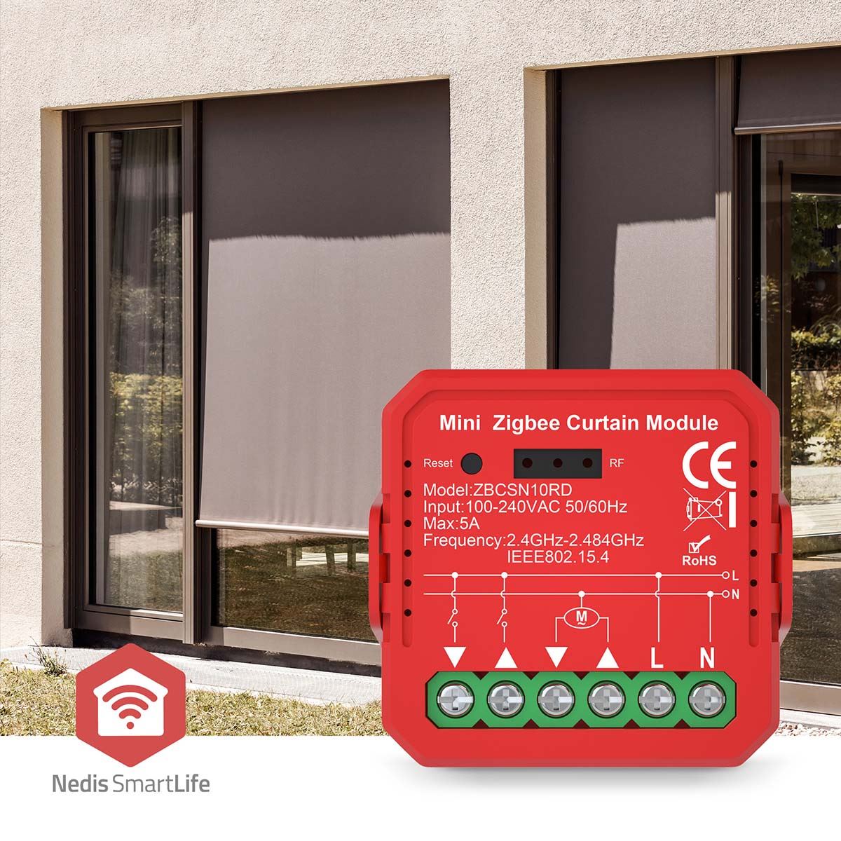 Nedis SmartLife Built-in Module | Shutter / Blinds | 1000 W | Terminal Connection | App available for: Android™ / IOS