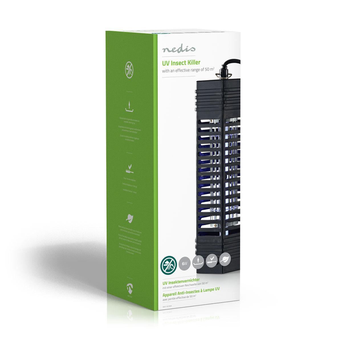 Nedis Insect Stop UV Light Trap Zapper Killer | 6 W | Effective range: 50 m² | Black