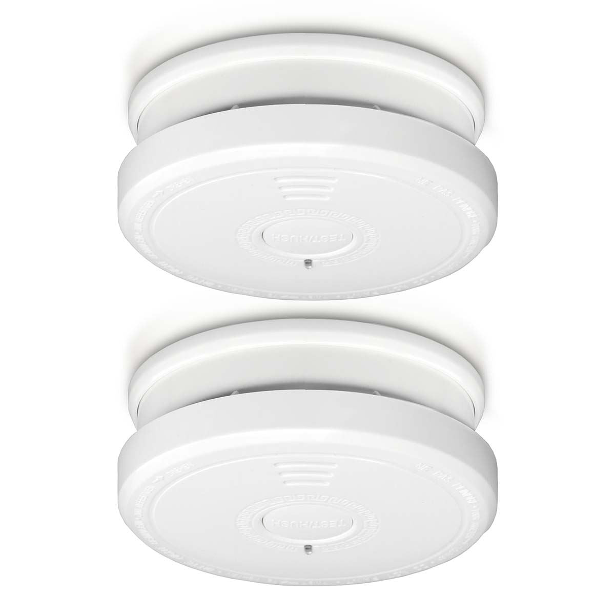 Alecto SA20 Smoke detector with Hush Button | >85 dB | Battery Included | EN14604:2005/AC:2008 | White |2 Pack