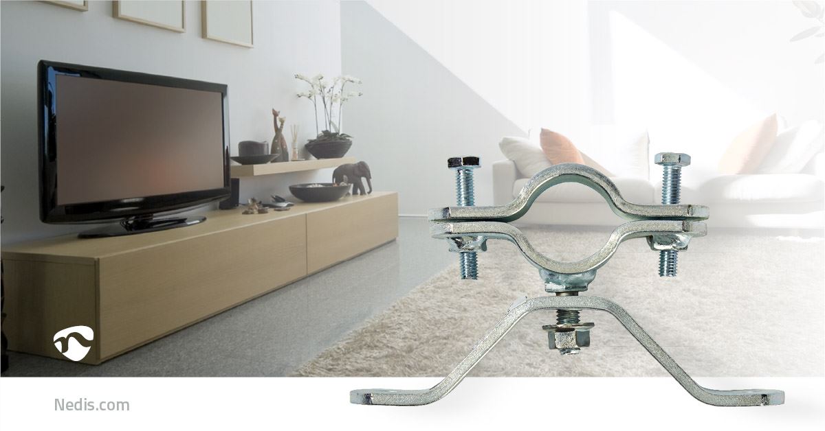 Nedis Satellite Mast Clamp | 90 mm Wall Distance
