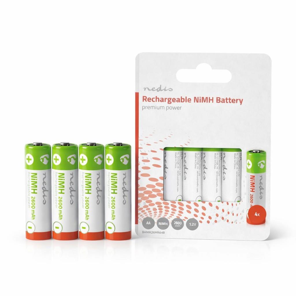 Nedis AA Rechargeable NiMH Battery | 1.2 V DC | 2600 mAh | 4-Pack
