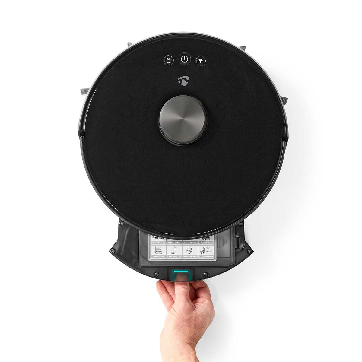 Nedis SmartLife Robot Vacuum Cleaner | Laser Navigation | Wi-Fi | Capacity collection reservoir: 0.6 l | Automatic charging | Maximum operating time: 2 hrs | Black | Android™ / IOS