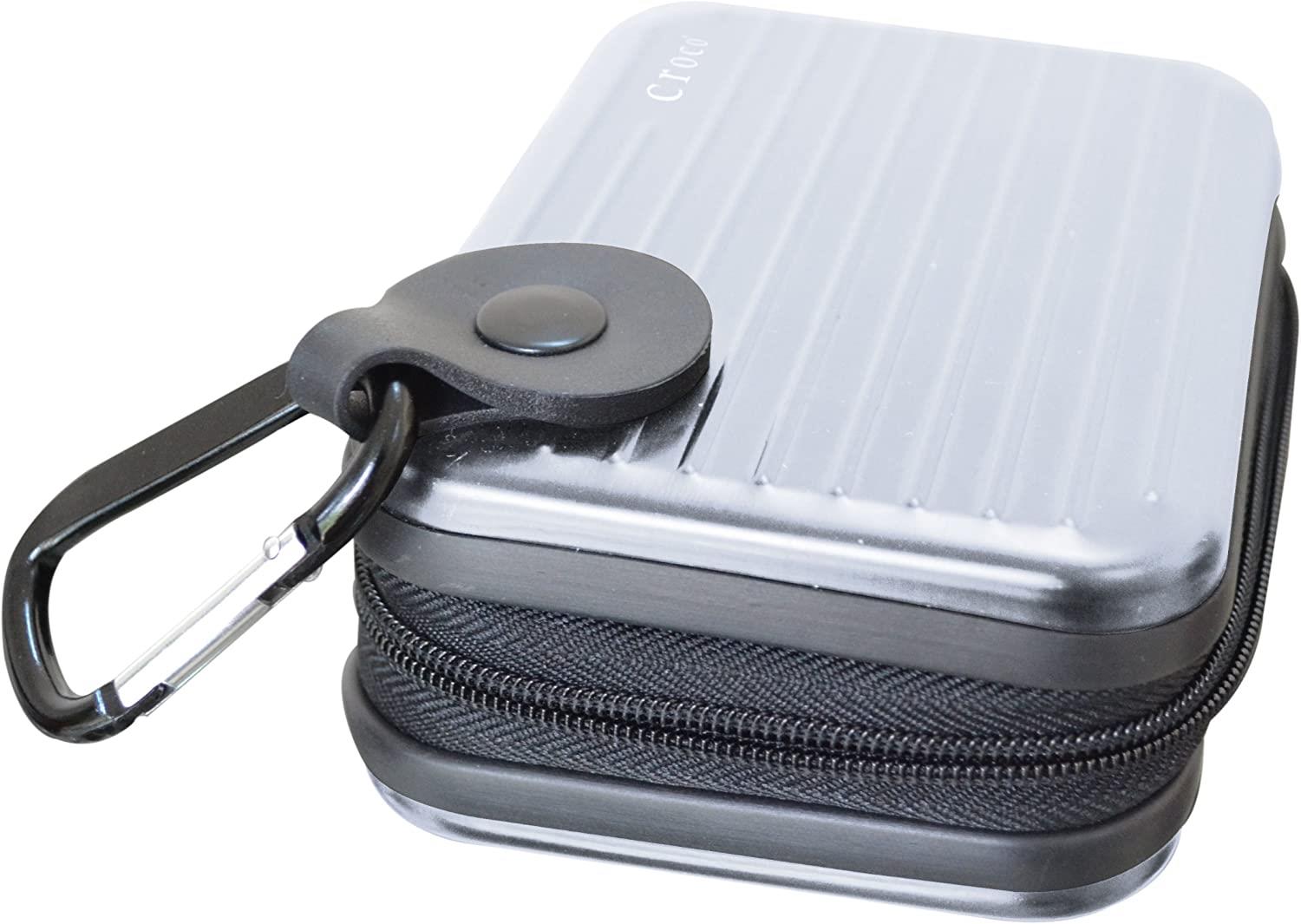 Croco "Flight" Alumininim Universal Digital Camera Hard Case Pouch Bag - Silver