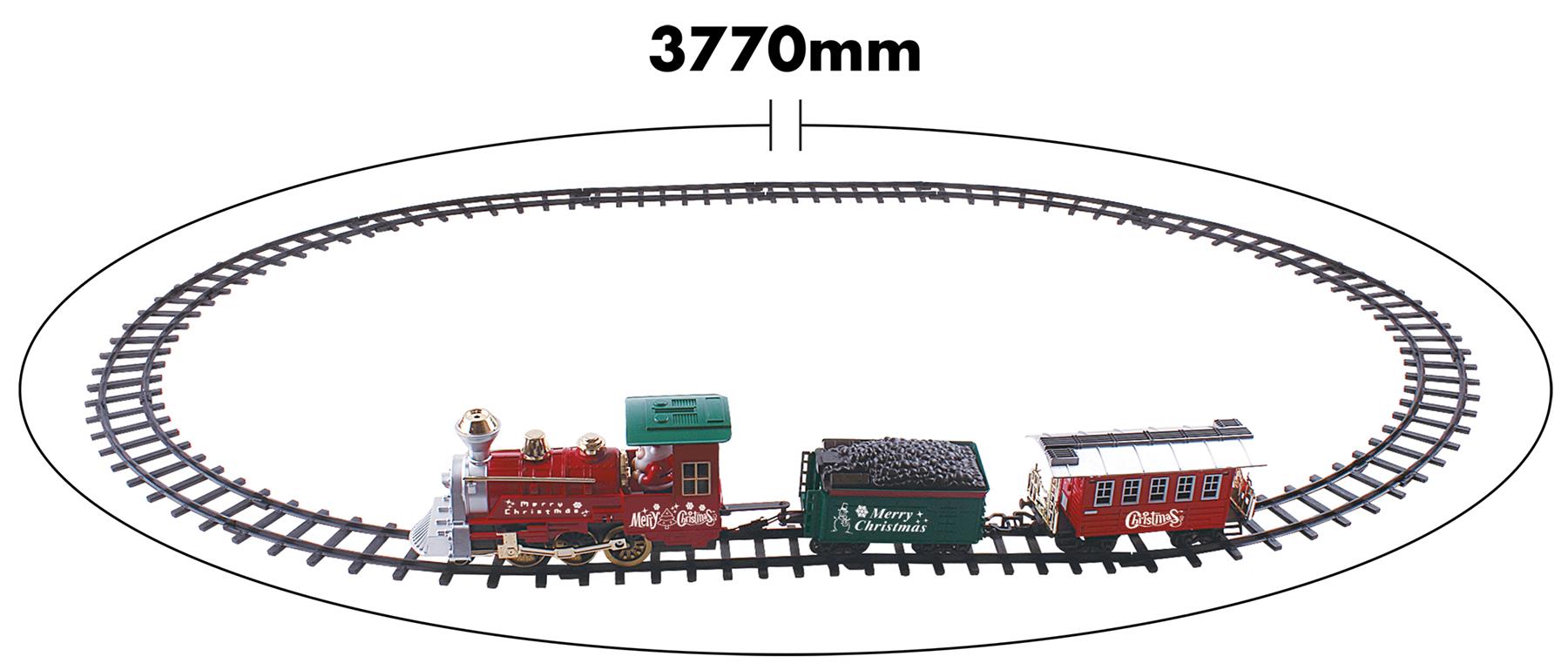 Christmas Train with Track 2 Carriages Xmas Train Set Plays Jingle Bells & Working Headlights