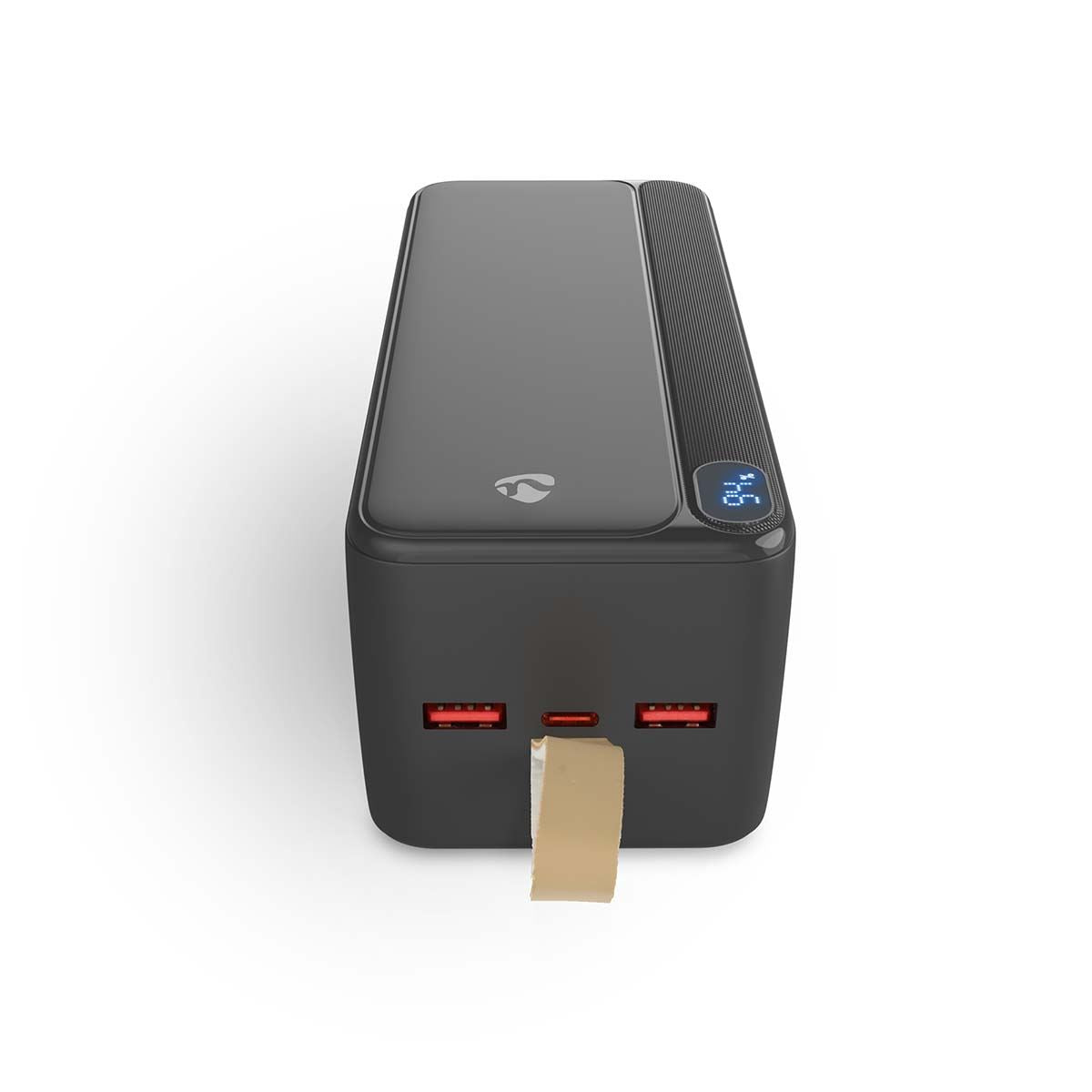 Nedis Powerbank | 30000 mAh | 1.5 / 1.67 / 2.0 / 2.22 / 3.0 A | Number of outputs: 3 | Output connection: 1x USB-C™ / 2x USB-A | Input connection: 1x USB-C™ | PD3.0 20W | Lithium-Polymer | Display