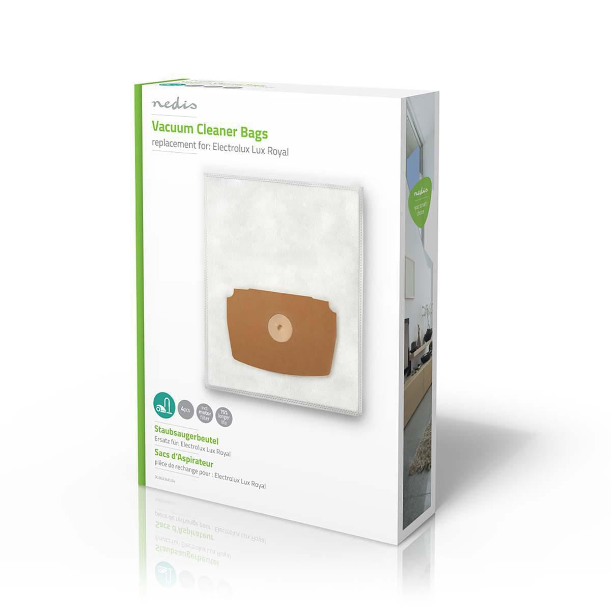 Nedis Vacuum Cleaner Bag | 4 pcs | Synthetic | Most sold for: Electrolux | White