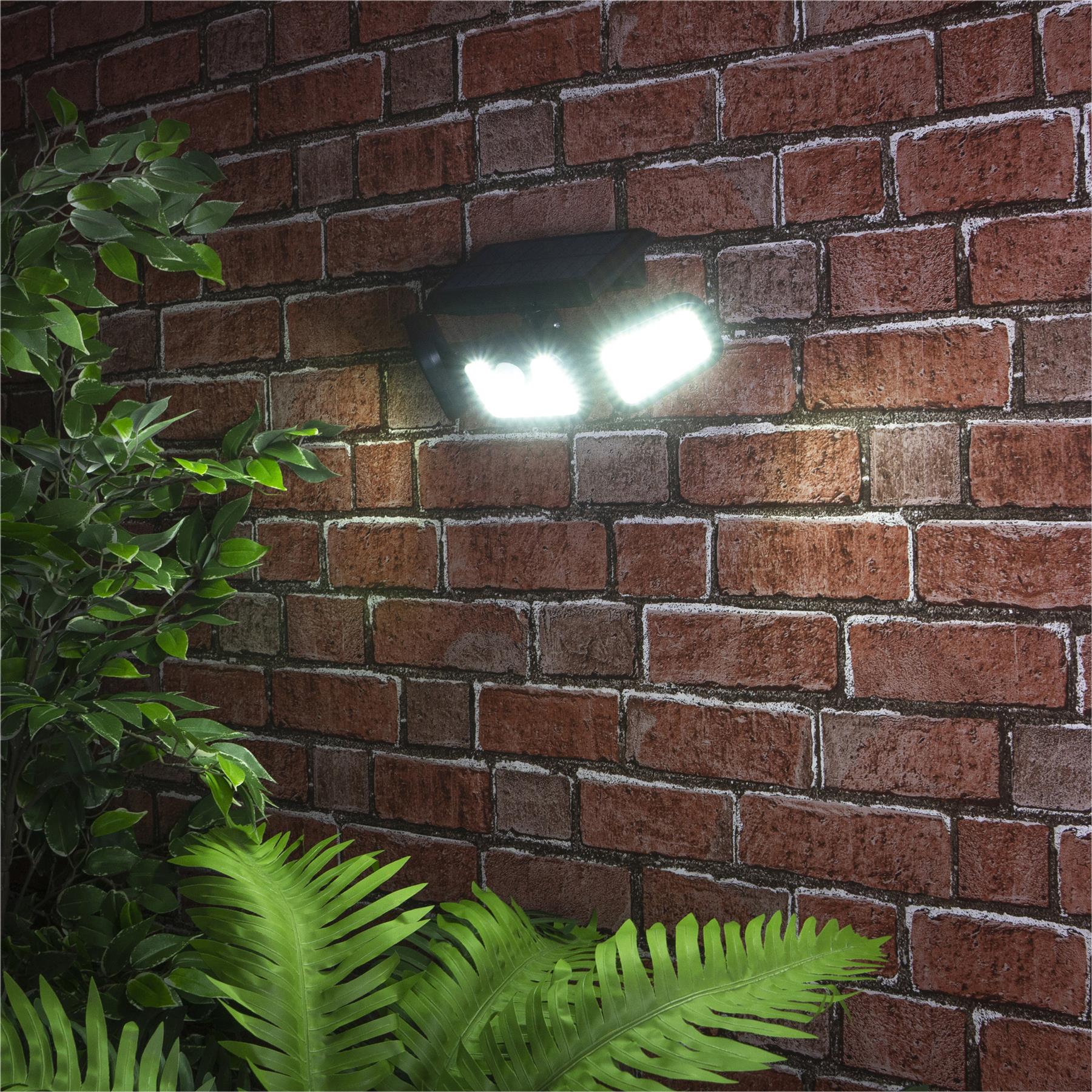 Solar Powered Adjustable PIR Motion Wall Sensor Security Light with 74 LEDs