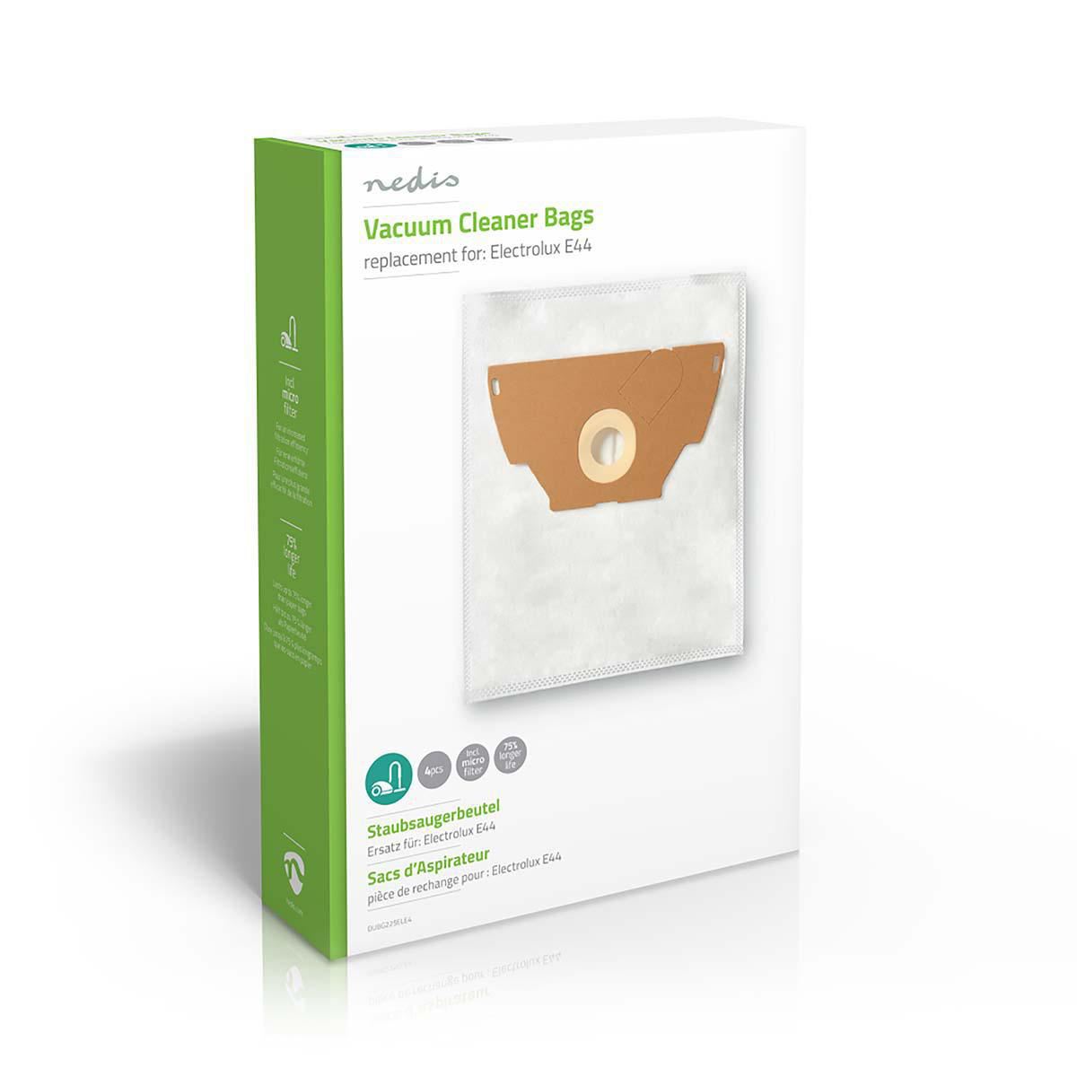 Nedis Vacuum Cleaner Bag | 4 pcs | Synthetic | Most sold for: Electrolux | White