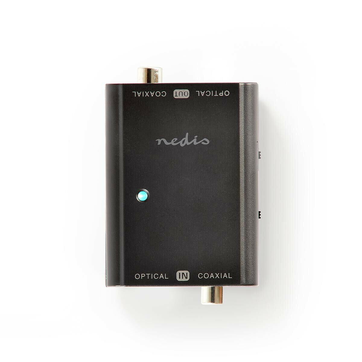 Nedis DAC Digital Audio Converter RCA S/PDIF Optical 2-Way Bi-Direction Converter Adapter
