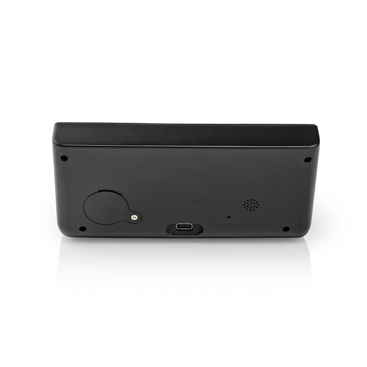 Nedis 3-in-1 Alarm Clock With Qi Wireless Charging, Led Clock, Dual Alarm, Snooze Function, USB Powered - Black